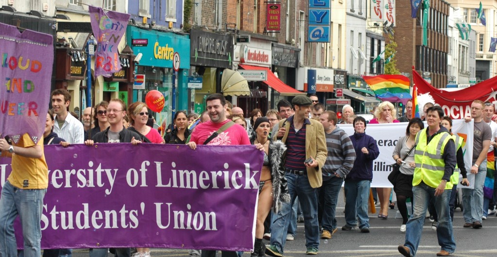 The festival began its now-annual Pride Parade in 2007, attracting crowds of several hundred people as we marched down O’Connell Street.