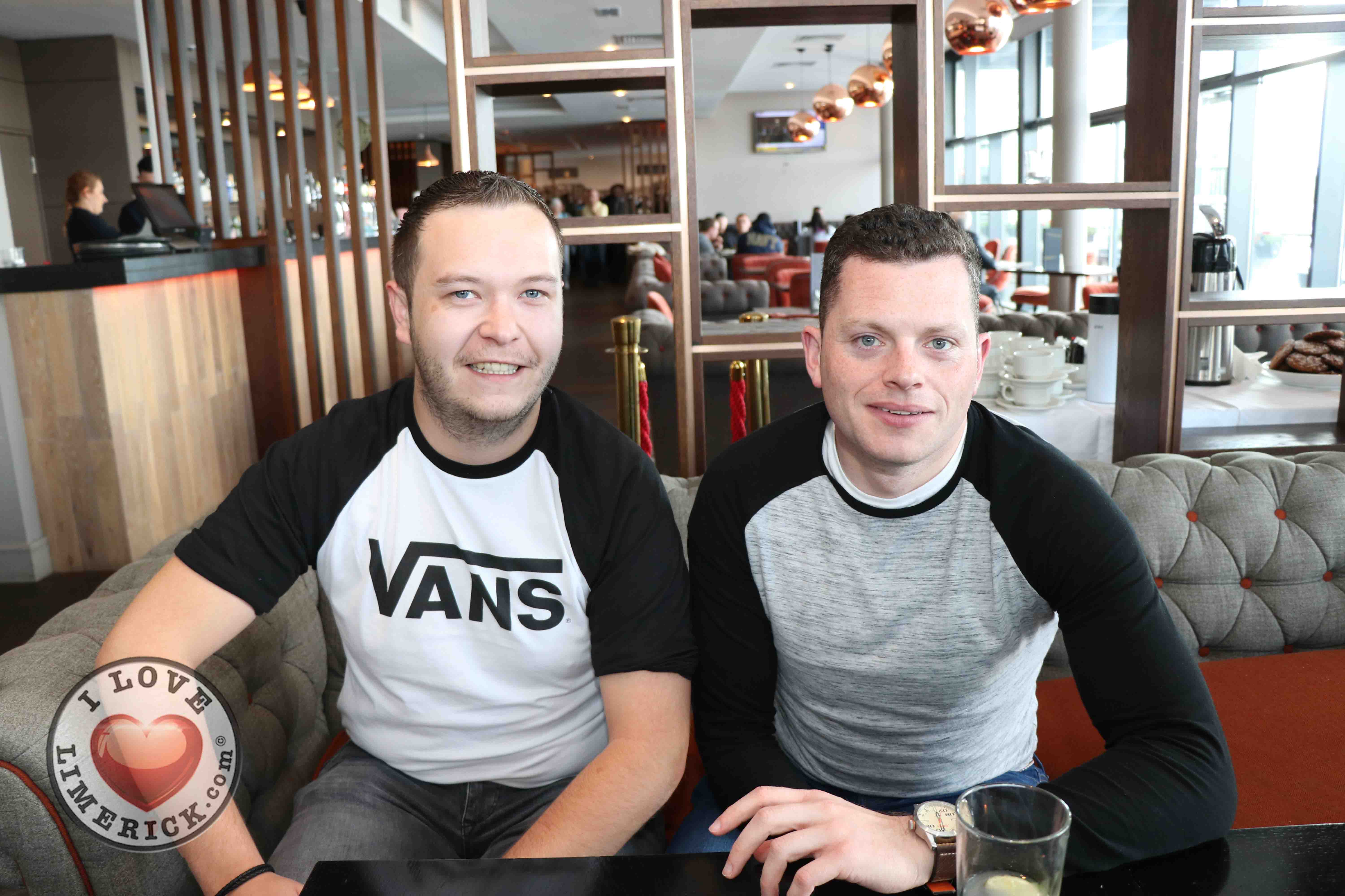 Pictured at the Limerick Pride 2019 Press Launch at the Clayton Hotel are Eoin Sexton, Carew Park and Conor Leahy, Dooradoyle. Picture: Orla McLaughlin/ilovelimerick.