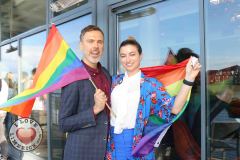 Pictured at the Limerick Pride 2019 Press Launch at the Clayton Hotel are Richard Lynch, I Love Limerick and Meghann Scully, Riverpoint. Picture: Orla McLaughlin/ilovelimerick.